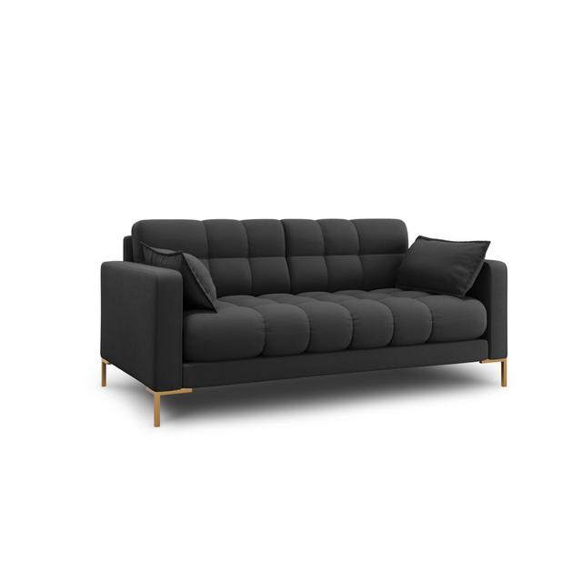 Sofa Meleze Fairmont Park Polsterfarbe: Grau, Beinfarbe: Gold, Größe: 92 cm H x 152 cm B x 75 cm T on Productcaster.