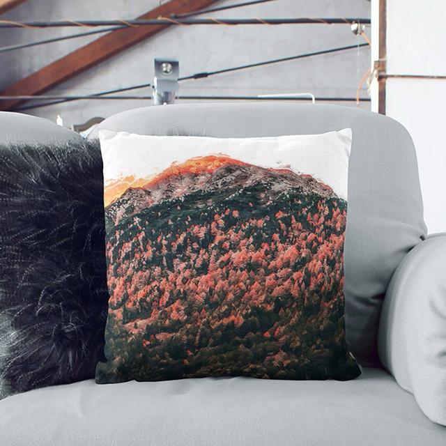 Forest Beneath the Mountain in Italy Cushion with Filling East Urban Home Size: 40cm H x 40cm W x 15cm D on Productcaster.