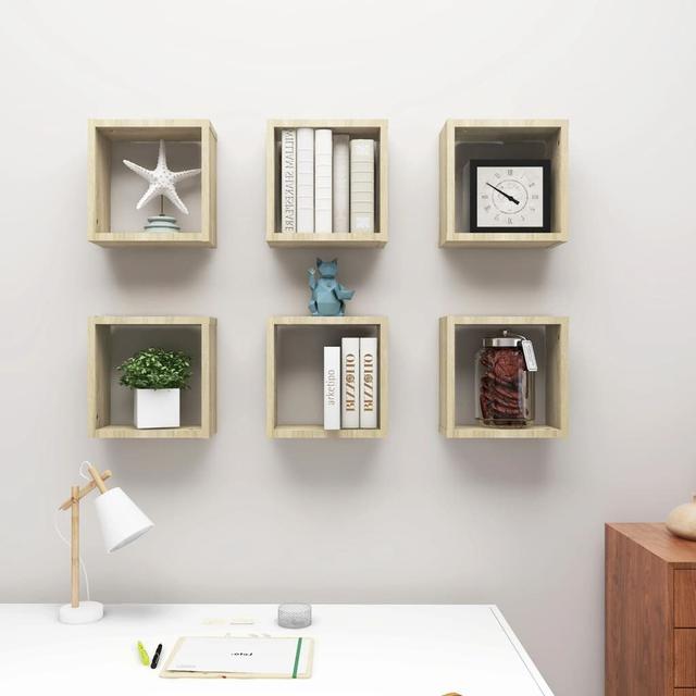 Glendine 6 Piece Square Cubby Shelf (Set of 6) 17 Stories on Productcaster.