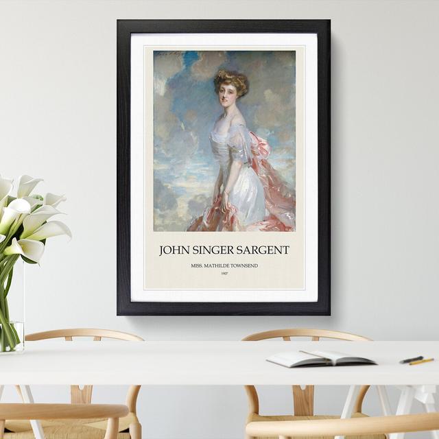 Portrait of a Lady Print by John Singer Sargent - Picture Frame Painting on MDF East Urban Home Size: 48cm H x 36cm W x 2cm D, Frame Option: Black Fra on Productcaster.