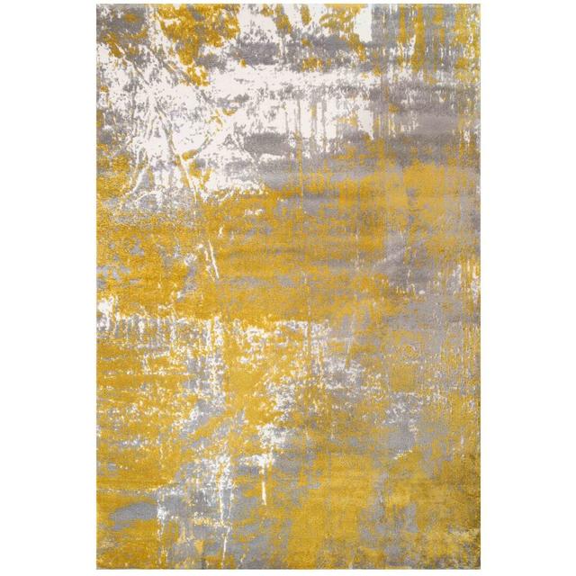 Cordelia Yellow Rug Trent Austin Design Rug Size: Rectangle 60 x 110cm on Productcaster.