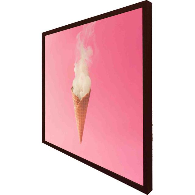 Trabelsi Smoking Ice Cream Cone - Single Picture Frame Art Prints Latitude Run Size: 76cm H x 76cm W x 4cm D, Frame Colour: Brown on Productcaster.