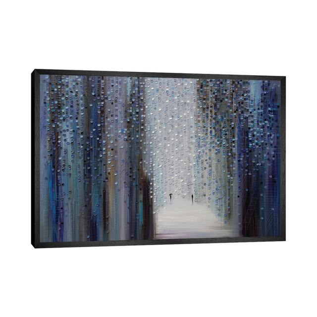 Touch Of The Rain by Ekaterina Ermilkina - Floater Frame Painting on Canvas Ebern Designs Size: 66.04cm H x 101.6cm W x 3.81cm D, Frame Option: Black on Productcaster.