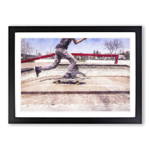 Skateboarding - Picture Frame Graphic Art East Urban Home Frame Option: Black Framed, Size: 48cm H x 65cm W x 2cm D on Productcaster.