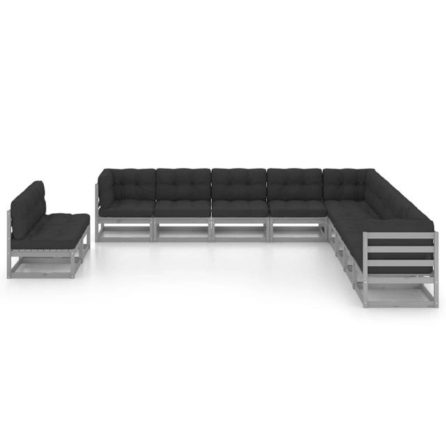 Gartensofa Hanafee mit Kissen Ebern Designs Farbe (Gestell): Grau, Farbe (Bezug): Chile on Productcaster.