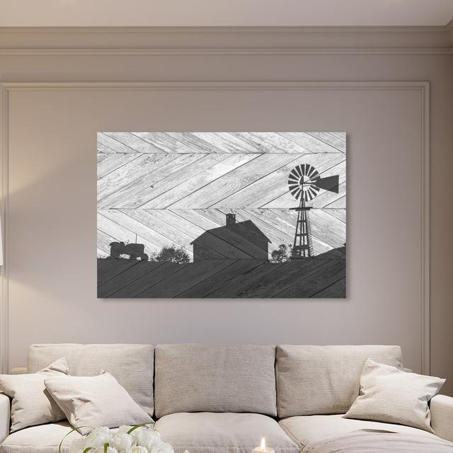 'Country Farm Chevron' Painting on Wrapped Canvas East Urban Home Size: 76.2 cm H x 114.3 cm W on Productcaster.