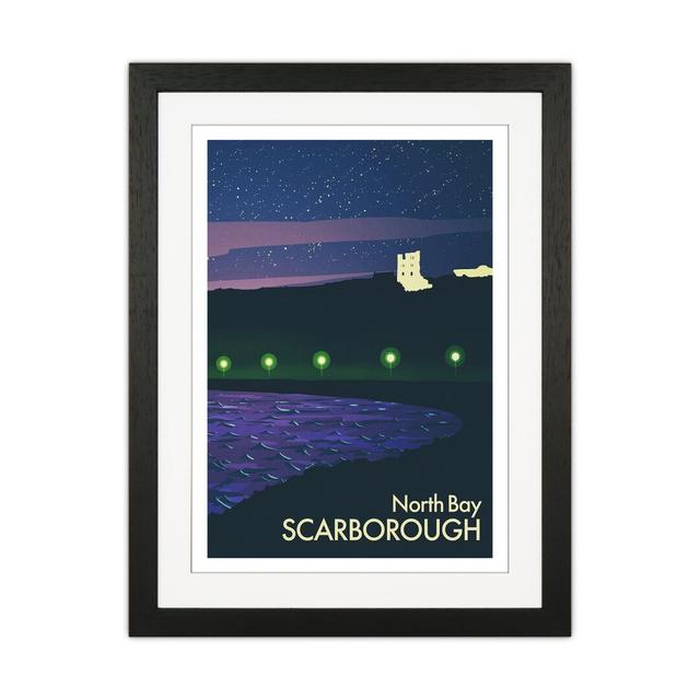 North Bay, Scarborough (Night) Portrait by Richard O'Neill - Print Corrigan Studio Format: Black Framed, Size: 53.5cm H x 43.5cm W x 3cm D on Productcaster.