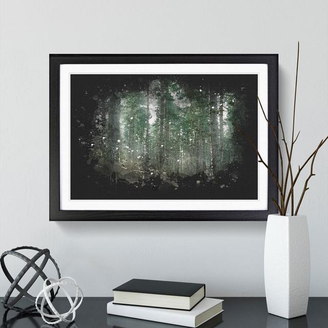 Conifer Tree Forest Vol.2 - Picture Frame Painting East Urban Home Size: 27cm H x 36cm W x 2cm D, Frame Option: Black on Productcaster.