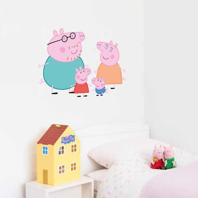 Peppa and Family Wall Sticker Stickerscape Size: 68cm H x 95cm W on Productcaster.