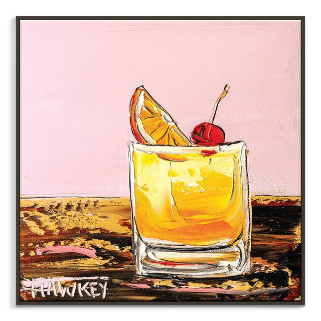 Amaretto Sour And Orange by Angela Hawkey - Painting Rosalind Wheeler Format: Black Framed, Size: 76cm H x 76cm W x 5cm D on Productcaster.