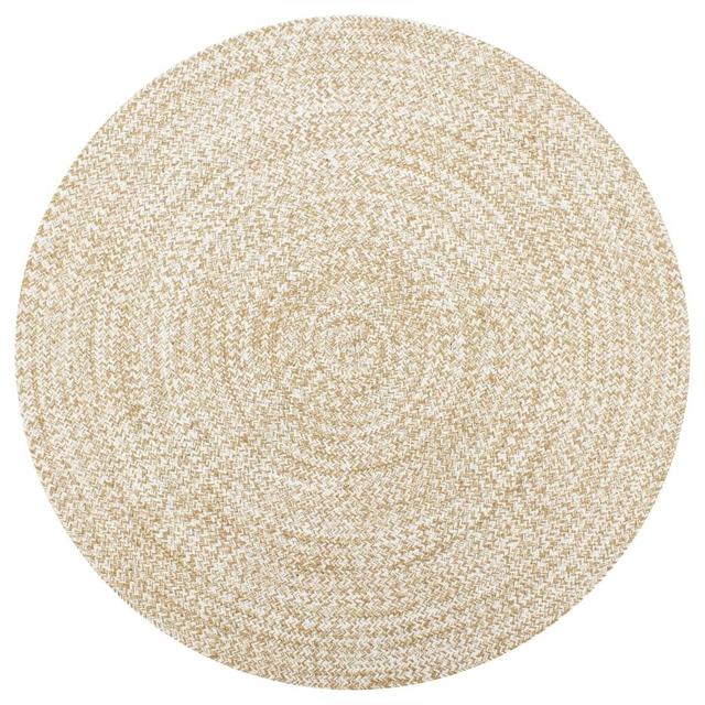 Round Zelie Solid Colour Hand Woven Area Rug Brambly Cottage Rug Size: Round 150cm on Productcaster.