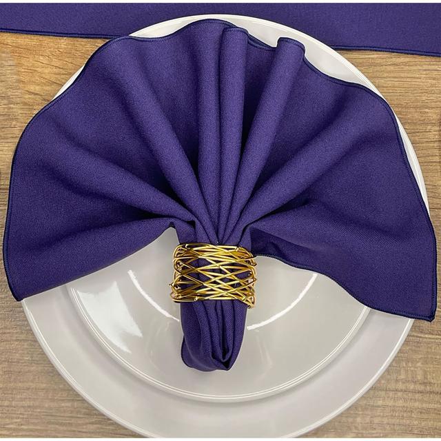 Atara 4 Piece Napkin Set (Set of 4) Fairmont Park Colour: Purple on Productcaster.