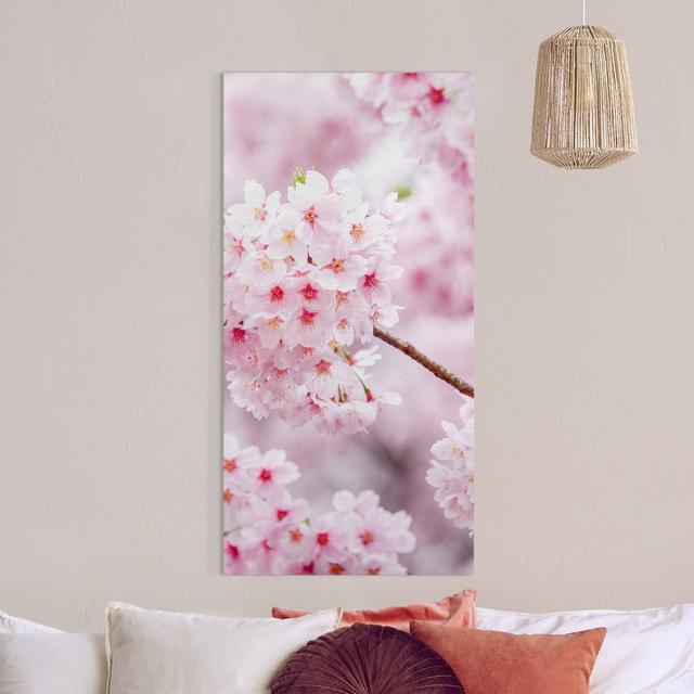 Japanese Cherry Blossoms Art Print - Wrapped Canvas Graphic Art Ebern Designs on Productcaster.