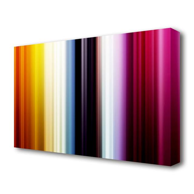 Rainbow Stripes - Wrapped Canvas Graphic Art Print East Urban Home Size: 66 cm H x 101.6 cm W on Productcaster.