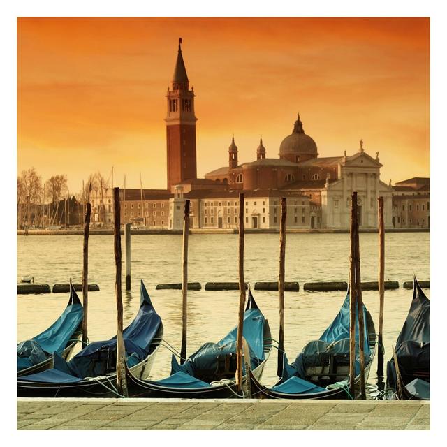 Gondolas in Venice 3.36m x 3.36m Textured Matte Peel & Stick Wall Mural East Urban Home on Productcaster.