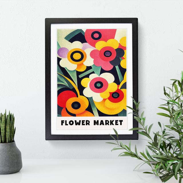 Retro Flower Market Exhibition No.12 Happy Larry Size: 64cm H x 46cm W x 2cm D on Productcaster.