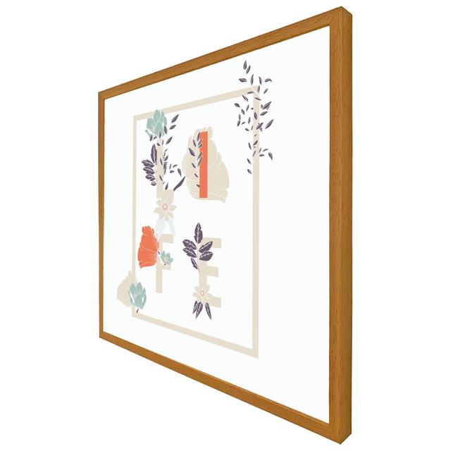 Arven Life & Flowers - Single Picture Frame Art Prints Metro Lane Size: 61cm H x 61cm W x 4cm D, Format: Oak Framed on Productcaster.