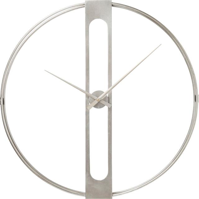 Analoge Wanduhr Clip KARE Design Größe: MIttel, Farbe: Silber on Productcaster.