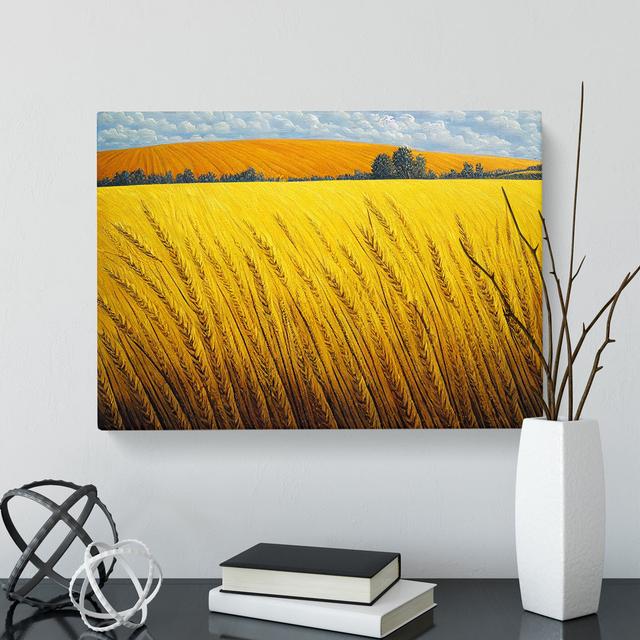 Beauty Of A Wheat Field Vol.2 - Wrapped Canvas Print Marlow Home Co. Size: 35cm H x 50cm W x 3cm D on Productcaster.