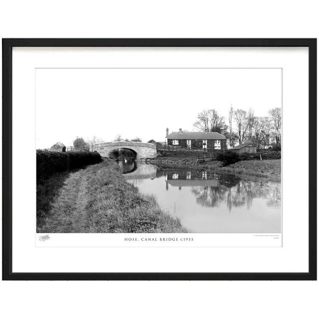 Hose, Canal Bridge C1955 - Single Picture Frame Print The Francis Frith Collection Size: 48.4cm H x 63.6cm W x 2.3cm D on Productcaster.