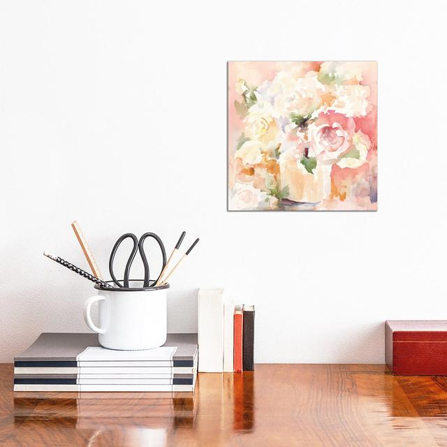 Cascading Blooms I by Lanie Loreth - Wrapped Canvas Art Prints ClassicLiving Size: 30.48cm H x 30.48cm W x 1.905cm D on Productcaster.