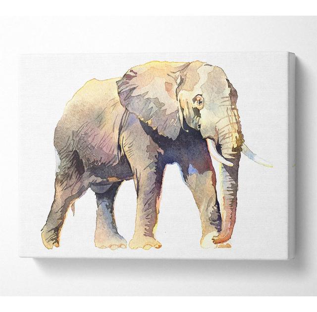 Humble Elephant - Wrapped Canvas Painting Latitude Vive Size: 101.6cm H x 142.2cm W on Productcaster.