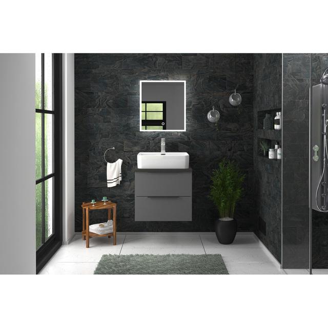 Alleene Bathroom Furniture Suite Latitude Run Finish: Alpine white/Anthracite/Anthracite on Productcaster.