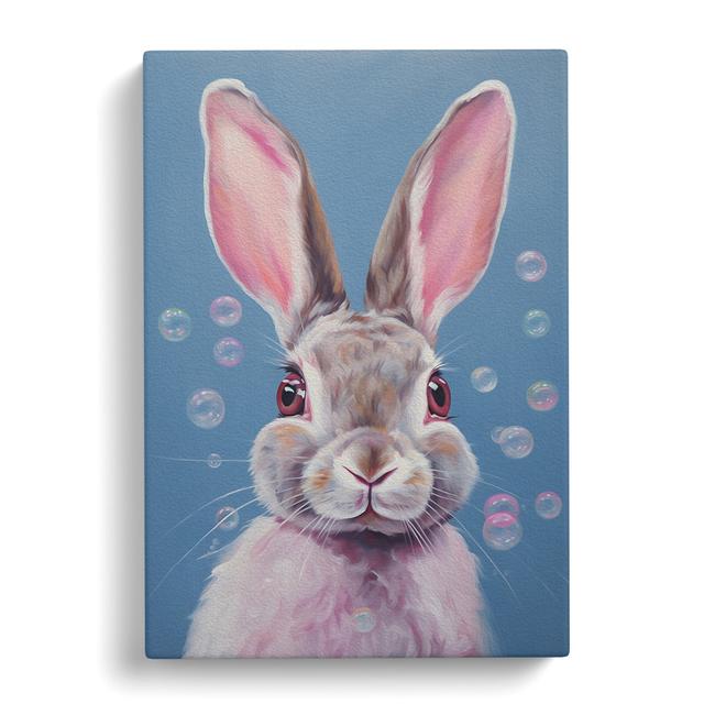 Hare Bubble Gum - No Frame Art Prints Brambly Cottage Size: 76cm H x 50cm W x 3cm D on Productcaster.