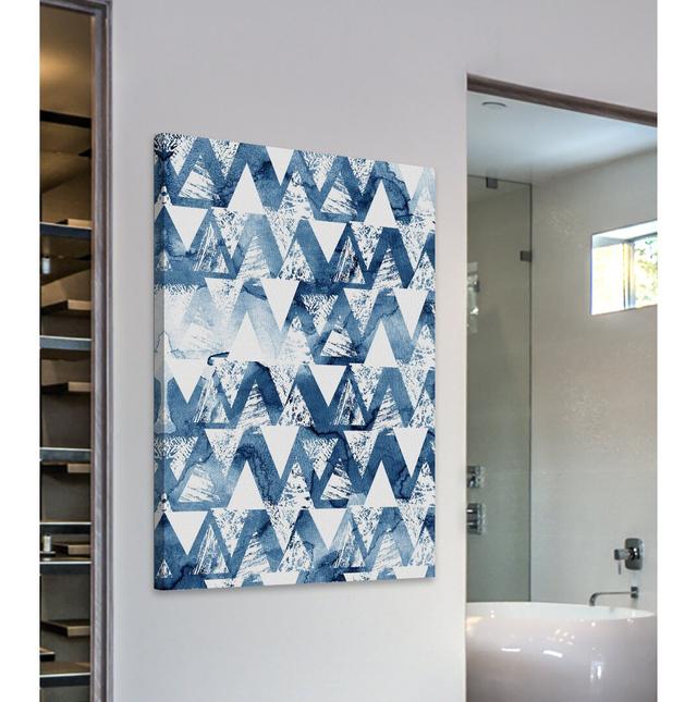 Through Triangles - Wrapped Canvas Graphic Art Print East Urban Home Size: 114cm H x 76cm W x 3.81cm D on Productcaster.