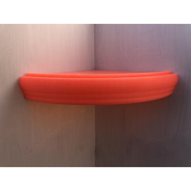 Fordland Triangle Plastic / Acrylic Corner Shelf Marlow Home Co. Size: 3.5cm H x 20cm W x 20cm D, Finish: Orange on Productcaster.