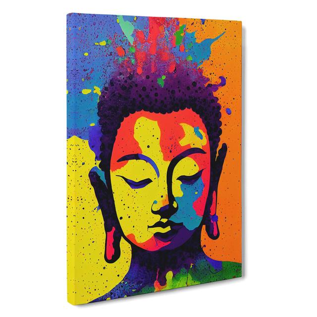 Buddha Splashed No.3 - Wrapped Canvas Print Latitude Vive Size: 76cm H x 50cm W x 3cm D on Productcaster.