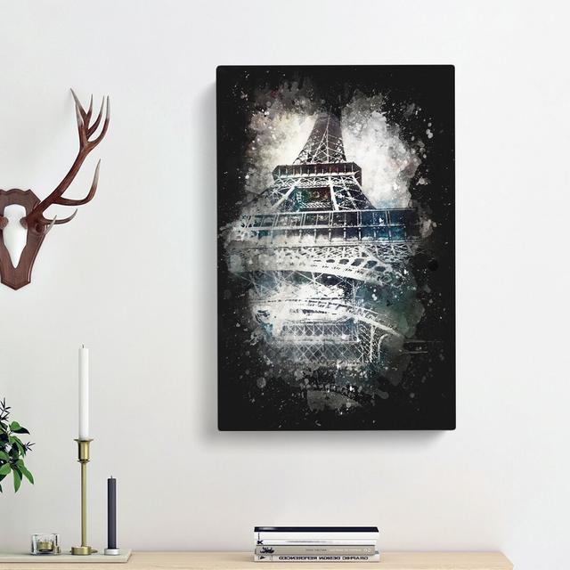 The Eiffel Tower In Paris - Wrapped Canvas Painting East Urban Home Size: 50cm H x 35cm W x 3cm D on Productcaster.