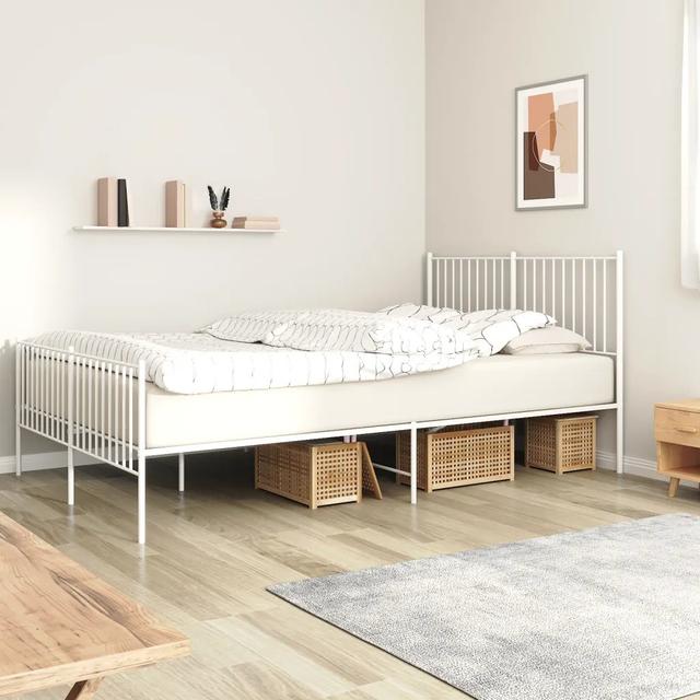 Metallbett Lavrenti, 107 x 203 cm Ebern Designs Größe: 160 x 200 cm on Productcaster.