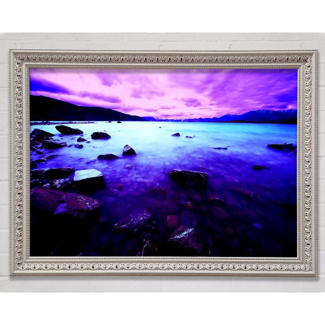 Pink Skies Over The Turquoise Ocean Framed Print Bright Star Size: 21cm H x 29.7cm W on Productcaster.