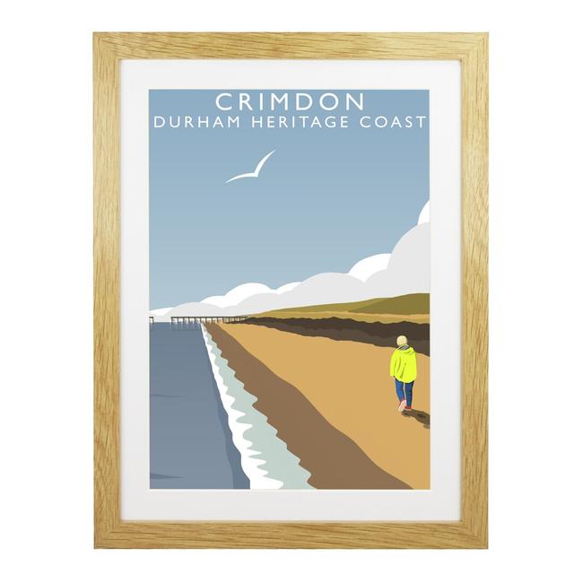 Crimdon by Richard O'Neil - Graphic Art Print on Paper East Urban Home Format: Oak Wood Frame, Size: 43.5 cm H x 33.5 cm W x 2.2 cm D on Productcaster.