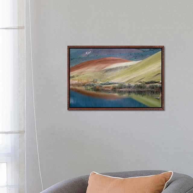 Painted Hills Reflected In Water, John Day Fossil Beds National Monument, Oregon by Tim Fitzharris - Gallery-Wrapped Canvas Giclée on Canvas Alpen Hom on Productcaster.