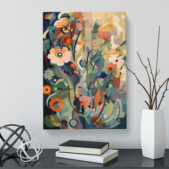 Contemporary Orphism Flowers Vol.10 - Wrapped Canvas Print Marlow Home Co. Size: 60cm H x 40cm W x 3cm D on Productcaster.