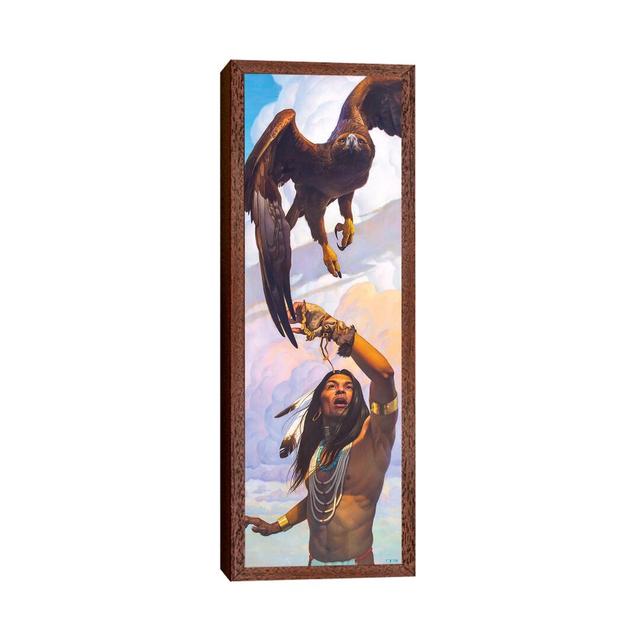 Taking Flight by Thomas Blackshear II - Graphic Art Print on Canvas Bloomsbury Market Size: 91.44cm H x 30.48cm W x 3.81cm D, Format: Classic Brown Wo on Productcaster.