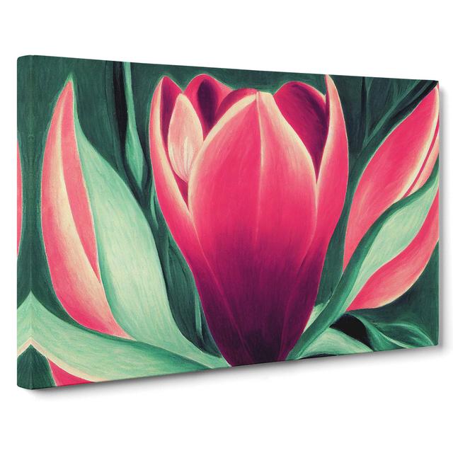 Expressive Tulip Flowers - Wrapped Canvas Print ClassicLiving Size: 35cm H x 50cm W x 3cm D on Productcaster.