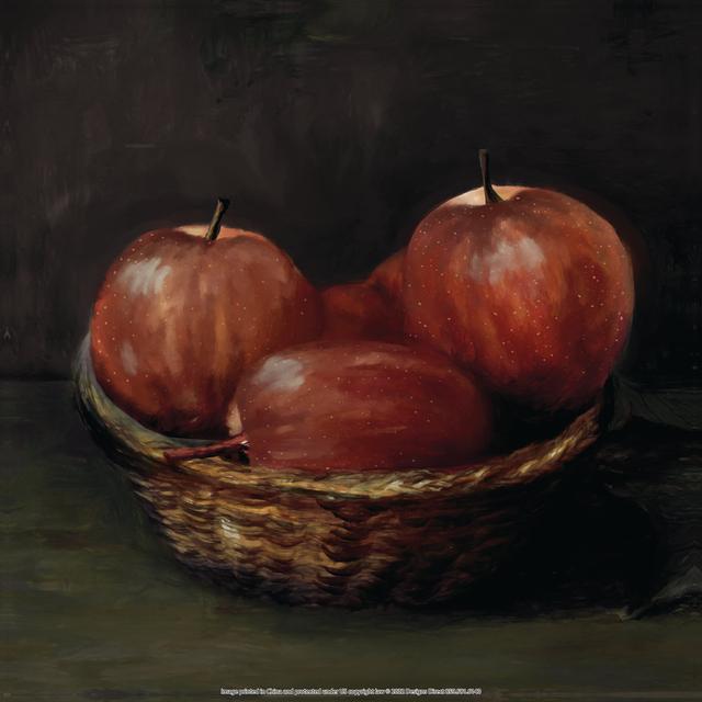 Moody Apples - Wrapped Canvas Print ClassicLiving Size: 51cm H x 51cm W on Productcaster.