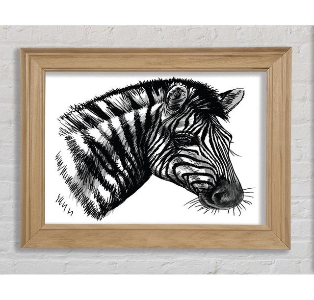 Black And White Zebra Head - Print Bright Star Size: 100cm H x 141.4cm W x 8cm D on Productcaster.