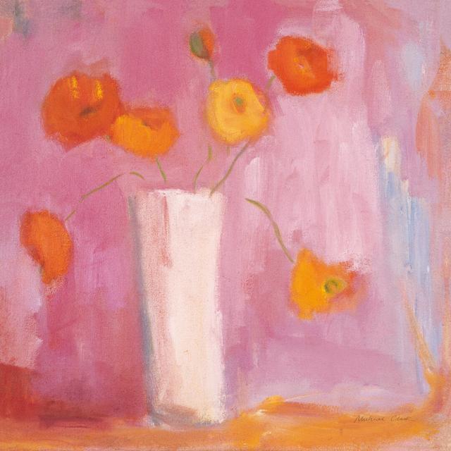 Mandarin Poppies by Michael Clark - Wrapped Canvas Painting Print Rosalind Wheeler Size: 30cm H x 30cm W on Productcaster.