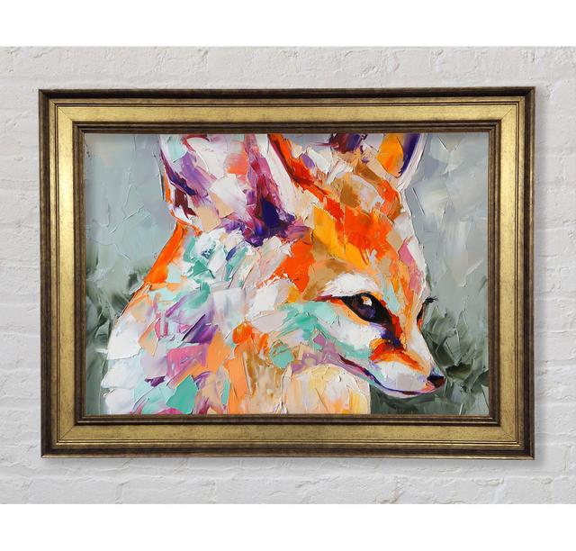 Vibrant Fox Painting - Single Picture Frame Art Prints Bright Star Size: 100cm H x 141.4cm W x 8cm D on Productcaster.