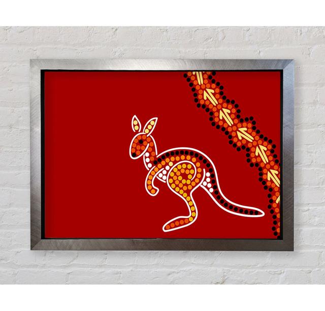 Aboriginal Native Australian Kangaroo - Single Picture Frame Art Prints Bright Star Size: 42cm H x 59.7cm W x 3.4cm D on Productcaster.