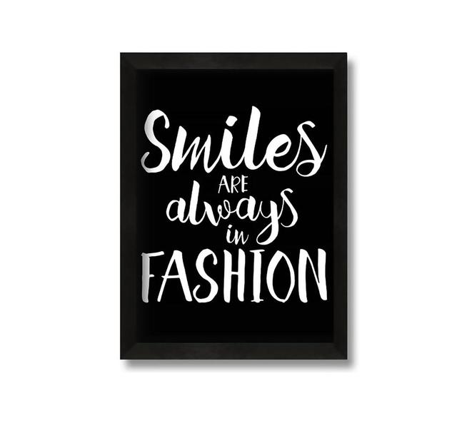 Smiles Are Always in Fashion 3 - Picture Frame Typography on Canvas Happy Larry on Productcaster.