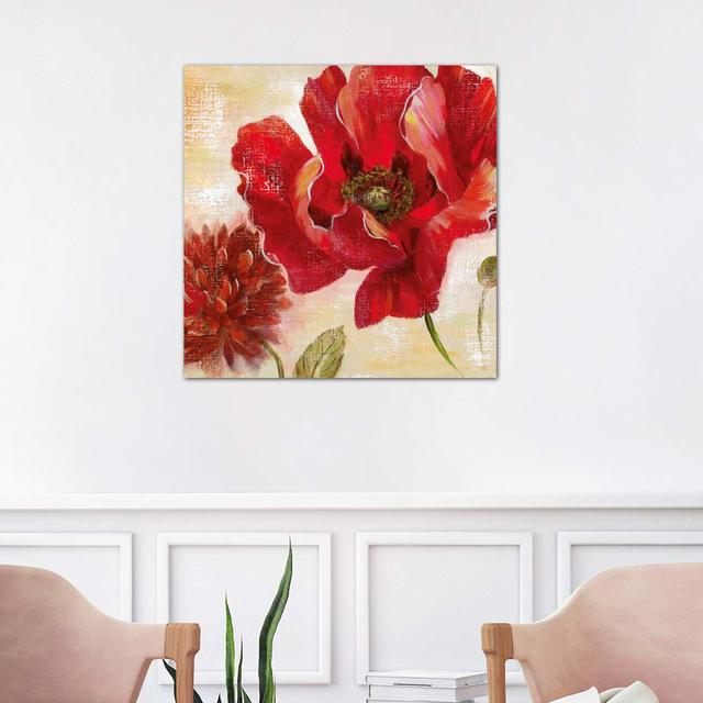 Passion For Poppies II by Nan - Wrapped Canvas Painting 17 Stories Size: 66.04cm H x 66.04cm W x 1.91cm D on Productcaster.