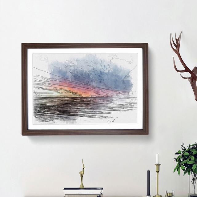 California Sunset in Abstract - Picture Frame Graphic Art Print East Urban Home Frame Option: Walnut Framed, Size: 48cm H x 65cm W x 2cm D on Productcaster.