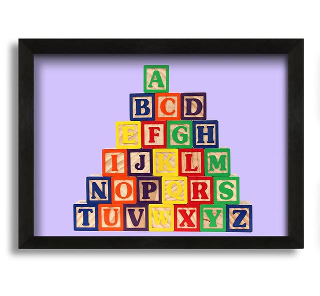 Alphabet Blocks Lilac - Picture Frame Graphic Art on Canvas Zoomie Kids on Productcaster.