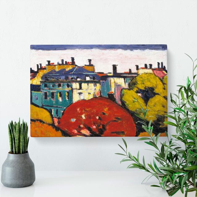 Landscape In Paris by Henry Lyman Sayen - Wrapped Canvas Painting East Urban Home Size: 35cm H x 50cm W x 3cm D on Productcaster.