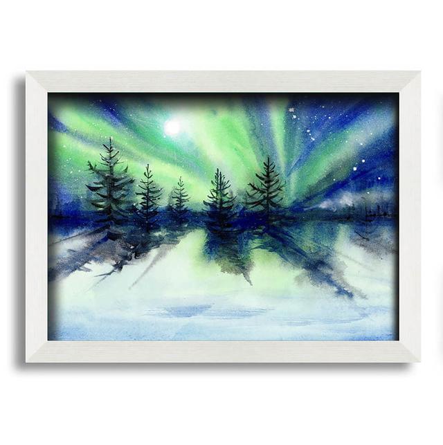 Northern Light Moon Burst - Single Picture Frame Art Prints Alpen Home Size: 29.7cm H x 42cm W x 10cm D on Productcaster.